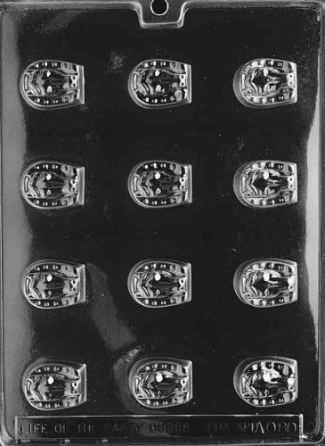 Cybrtrayd AO080 Horseshoe Surrounding Horse Chocolate Candy Mold with Exclusive Cybrtrayd Copyrighted Chocolate Molding Instructions