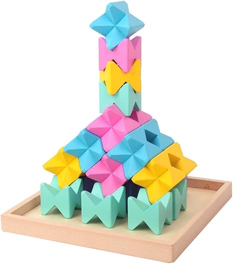 Amazon Co Jp 0 1 2 6 10歳の子供のための教育玩具百変創意的な積み木 天然素材の健康と安全な男の子の誕生日プレゼント ホーム キッチン