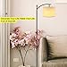 Ambimall Modern LED Floor Lamp for Living Room, Standing Lamp Arc Pole Light with Hanging Lamp Shade, Minimalist Bedside Floor Lamp for Bedroom (Without Bulb)