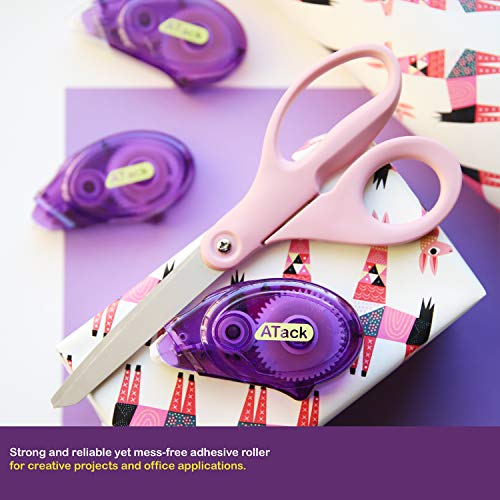 Atack Double Sided Tape Adhesive Runner Roller 0 3 Inch By 360 Inch 4 Pack Permanent Double Sided Adhesive Tape Dispenser For Scrapbooking Card Making And Crafts Acid Free And Archival Safe Pricepulse