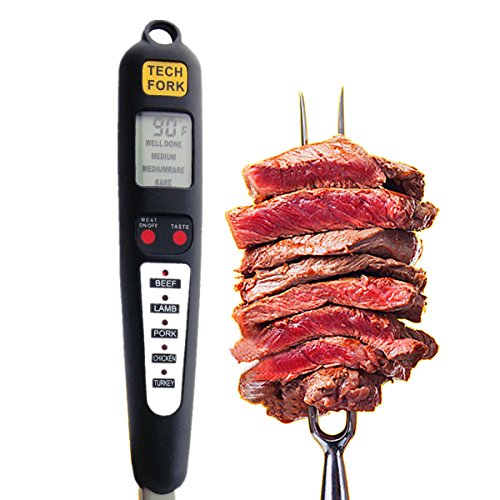 image for ACE Digital BBQ Grilling Meat Cooking Thermometer Fork with Instant Re