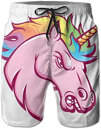 Unicorns Men's Swim Trunks Quick Dry Beach Shorts Custom Boardshorts Colorful Size XL