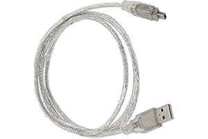 Priaolker 1.2M USB Male to 1394 4 Pin Male DV Cable Firewire 400 IEEE 1394 for Sony DCR-TRV75E Camcorder