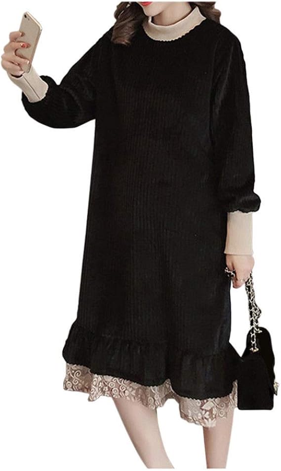 Amazon Co Jp Hzjundasi マタニティワンピース ニットワンピース 妊婦服 レディース ファション 秋冬 長袖 妊娠 快適 妊婦用 産前産後 通気性抜群 服 ファッション小物