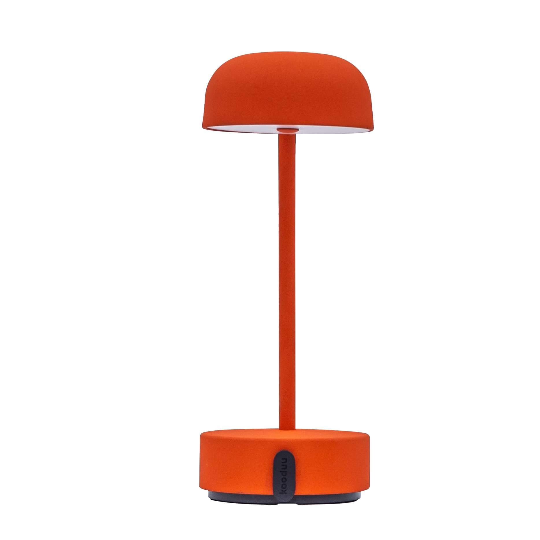 Kooduu - Fokus Table Lamp - Desk and Bedside Reading Light - Portable, Dimmable and Rechargeable via USB, Orange