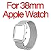 ALNBO 38mm Apple Watch Band Stainless Steel Mesh Magnetic Replacement Wrist Band with Metal Protective Case for Apple Watch Series 3 Series 2 Series 1 Sport&Edition Silver
