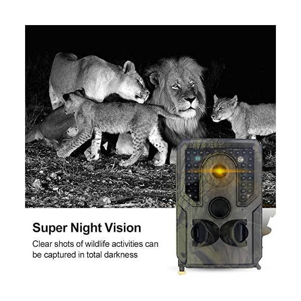 XUMU Wildkamera Jagdkamera, 12 MP, 1080P HD, wasserdichte Trail-Kamera mit 120° Weitwinkel, bewegungsaktivierte… – Bild 4
