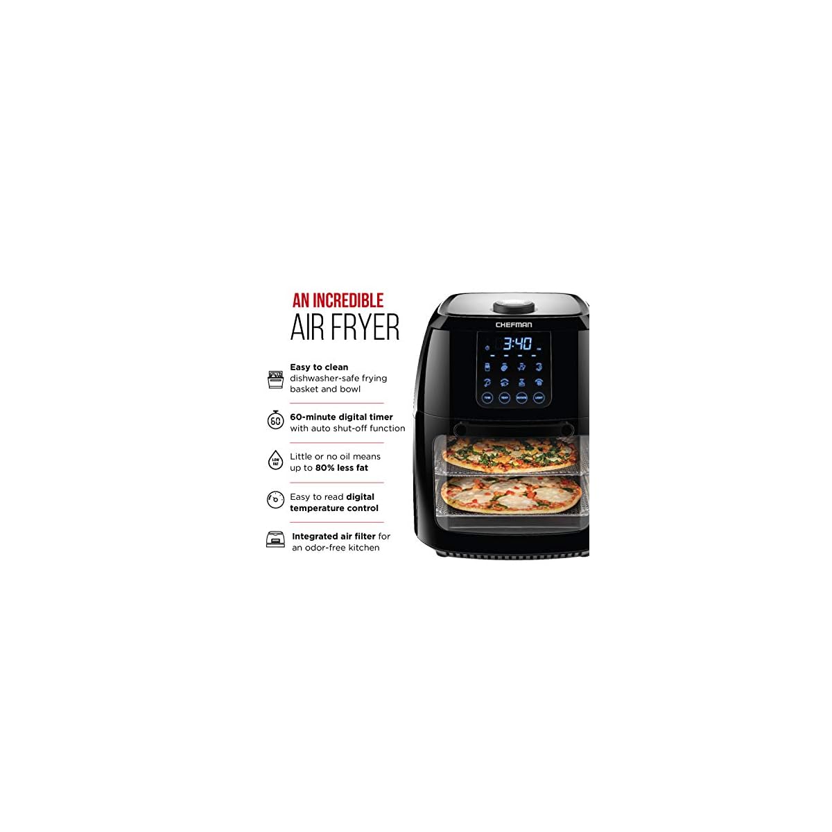 Chefman 6L Digital Air Fryer Dehydrator Rotisserie Combo at Clifford