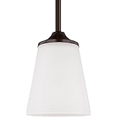 Sea Gull Lighting 6124501EN3-710 Hanford One Light Mini-Pendant Hanging Modern Light Fixture, Burnt Sienna Finish