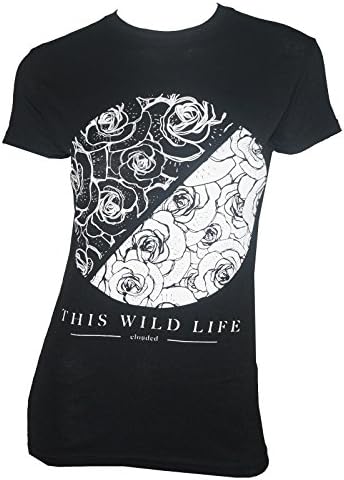 This Wild Life Roses Juniors Clouded Circle T-Shirt XL