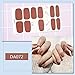 WOKOTO 8 Sheets Pure Color Nail Art Polish Wraps Decals with 1Pcs Nail File Classical Adhesive Nail Sticker Strips Manicure Accessories