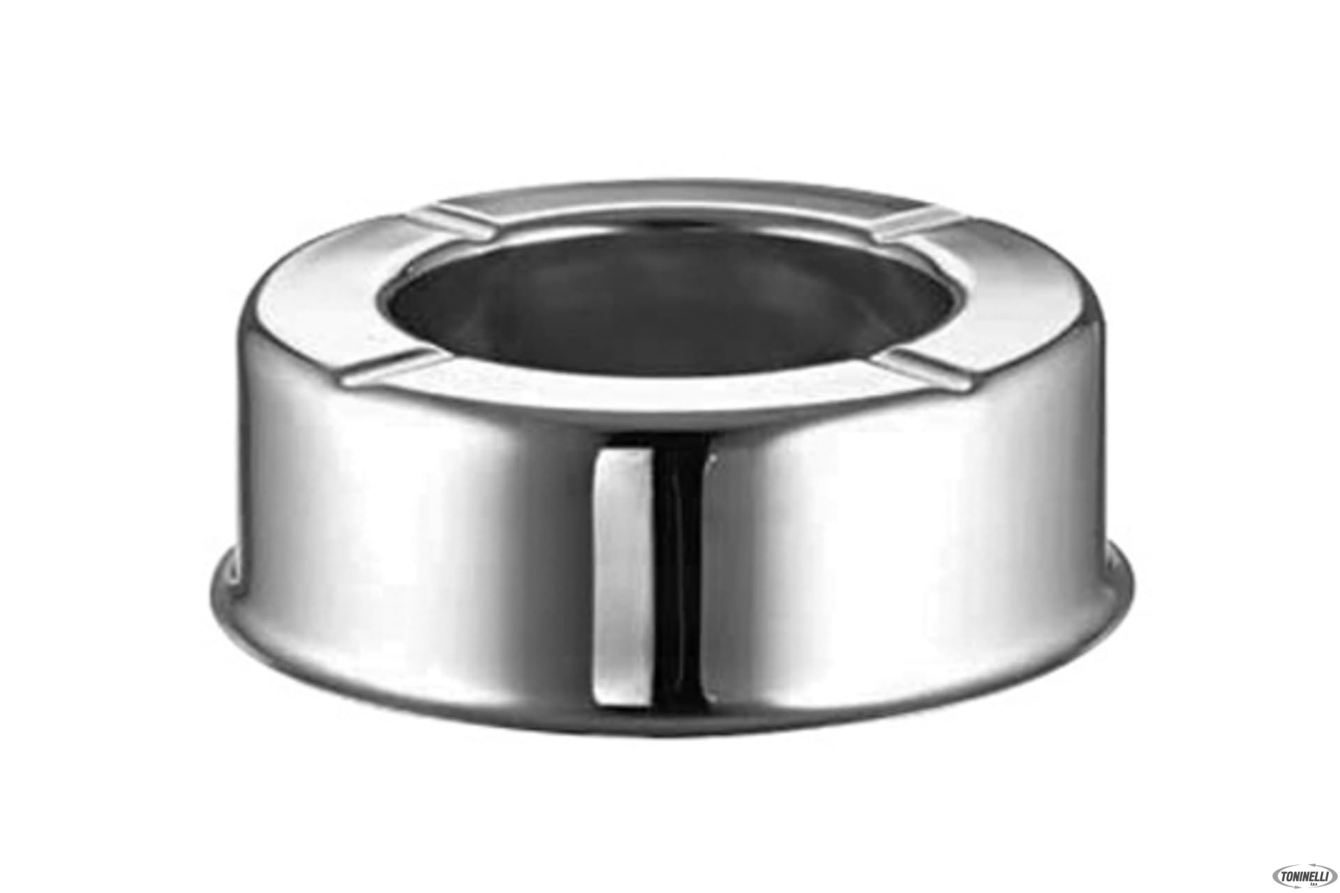 CERUTTI INOX SRL UNINOMINALE Ashtray Round Stainless Steel 18-10 CM 14 H 5.5 13 Dustpan Not Applicable, Multicoloured, Single