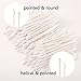 Pangda Cotton Swabs Cotton Tipped Applicator Double Tipped with Cardboard Handles, 400 Pieces (Pointed and Spiral Tip, Pointed and Round Tip)