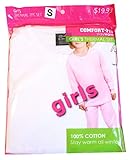 Comfort Fit New Winter Girl’s Warm Thermal 100% Cotton 2 Pcs Set White