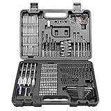 WESCO 201-teiliger Profi Bohrer- und Schrauberbit-Set, Bohrer-Set mit Koffer, HS