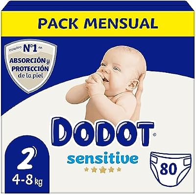Pañales Bebé Sensitive Talla 2, 80 Pañales, [diapersNappyWeight], Nuestro n1 en Protección de la Piel