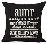 Best Gifts For Aunt Nordic Popular Warm Sweet Sayings Only An Aunt Can Give You Hugs Like A Mother Cotton Linen Decorative Throw Pillow Case Cushion Cover Square 18 