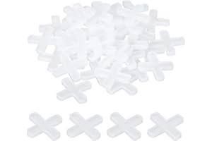 uxcell 200Pcs Tile Spacers 6mm 1/4" Wall Floor Tile Plastic Cross Spacer for Ceramic Tile Installation, White