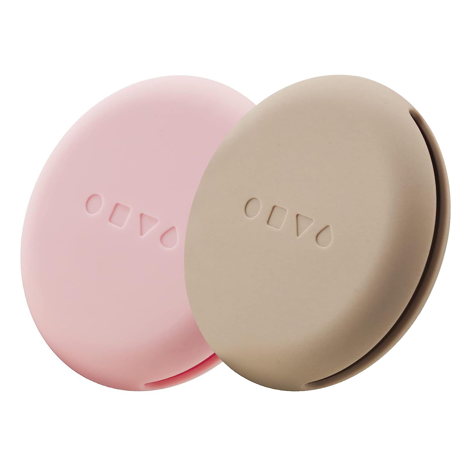 ZXCHOME 2 Pcs Beauty Blender Case, Travel Makeup Holder for Powder Puff Duster, Sponge Case Silicone Foundation Reusable Makeup Tools Powder Puff