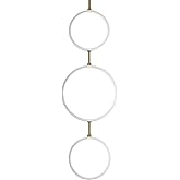 ET2 Lighting E24321-WTGLD Hoopla - 14W 3 LED Chandelier-49 Inch Tall and 15.75 Inch Wide, Finish Color: White/Gold