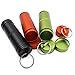 TeLe Xia 3pcs Waterproof Aluminum Pill Box Case Bottle Cache Drug Holder Keychain Container Color Random