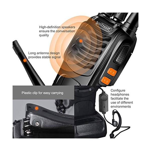 Nestling-4PCS-Walkie-Talkies-Rechargeable-Walkie-Talkie-Long-Range-Two-Way-Radio-Walky-Talky-Set-with-Earpieces-and-LED-Light-Voice-Prompt-for-Field-Survival-Biking-and-Hiking Nestling 4PCS Walkie Talkies Rechargeable Walkie Talkie Long Range Two-Way Radio Walky Talky Set with Earpieces and LED Light Voice Prompt for Field Survival Biking and Hiking