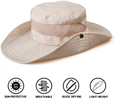TAMINGTON Outdoor Boonie Sun Hat Wide Brim Breathable Solar Protection UPF 50+ Sun Cap Fishing,Hiking,Garden,Camping,Hunting Outdoor