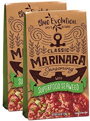 Classic Marinara Seasoning with Superfood Seaweed, Gourmet Pasta Sauce Flavor Packet, 0.6oz (2 Packets)