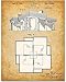 Frank Lloyd Wright Home Patent Print - Great Home and Office Decor, Minimalist Architecture Sketch Poster, Classic Gift for Architects and Students, 11x14 Unframed Patent Print Poster