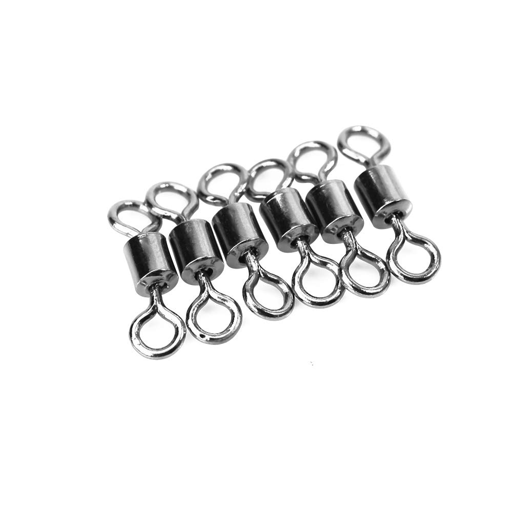 Fishing Barrel Swivel, 100Pcs Stainless Steel Barrel Swivels for Freshwater and Saltwater Fishing