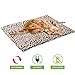 Self Heating Cat Pad for Pet, Warming Pet Bed Mat Safety Cat Pad with Leopard Print Great for Puppies and Cats in Cold Weather, Beige