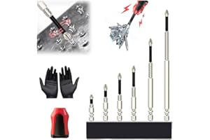 KWV 6-Pack High-Magnetic Screwdriver Drill Bit, 50 65 75 100 120 150mm Strong Magnetic Durability Screwdriver Drill Bit Set, 2025 New Anti-Shock Impact Driver Bits for Home DIY Professional Use