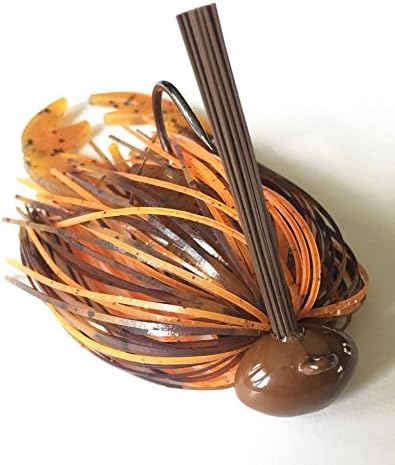 Screwy Lewy Lures Football Bass Jigs with Craw Trailer (Dirty Craw, 1/4 oz)