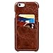 iPhone 6s Plus / 6 Plus Case, Benuo [Card Slot Series] [Vintage Fashion Style] Genuine Leather Case [Ultra Slim] [3 Card Slots] for iPhone 6 Plus/iPhone 6s Plus 5.5 inch (Stylish Brown)