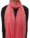 Sparkle Shimmer Gold Glitter Women's Hijab Muslim Head Wrap Scarf Shawl Lightweight