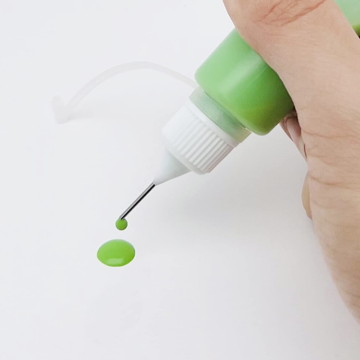 5 Pcs Needle Tip Bottle, 4 Ounce Precision Tip Applicator Bottles, with 2 Pcs Mini Funnel for Paper Quilling DIY Craft, White Lid