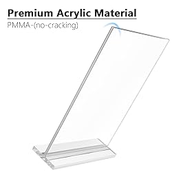 MaxGear Acrylic Sign Holder 8.5x11 6 Pack, Double