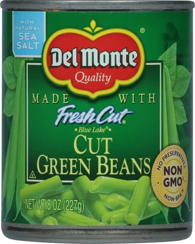 DEL MONTE CANNED FRESH CUT GREEN BEANS, 8 OUNCE