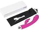 Rainly Pink Bunny Ears Quiet Dual Motor Rechargeable Body Masaager - Waterproof & Slient, Best Gift for Lover