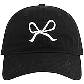 Bow Tie Baseball Cap for Women Soft Top Trendy 6-Panel Baseball Hats Sports Hat Sun Hat for Outdoor