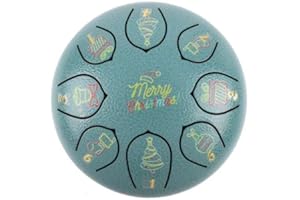 COZYKIT Christmas Day Steel Tongue Drum 6inch Tongue Drum for Kids Preschool Activities Drum Instrument Steel Tongue Drum…