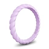 Enso Womens Braided Silicone Ring Lavender Size: 5