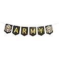 Military ARMY Party Decoration Banner,Memorial Day Independence Day Veterans Day Patriotic U.S Army Theme Party Decoration Supplies (Army)