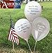 30PC Biodegradable Remembrance Balloons: White & Silver Personalizable Funeral Balloons for Balloon Releases & Sympathy Gifts | Created/Sold by AMERIBA, a USA company (Variety Pk White, Black Writing)