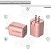 Elepower USB Wall charger 2.4A High Speed Universal Travel Wall Charger for iPhone X / 8 / 7 / 6 / Plus, iPad Pro / Air / mini, Galaxy S8 / S7 / S6 / Edge, iPod, HTC, Power Bank and More-Rose Gold