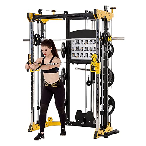 ALTAS STRENGTH Commercial Home Gym Smith Machine with Pulley System