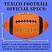 TealCo Full-Size & Weight, Tough Light-Up Football (LED-lighted - Better Than Glow in the Dark)