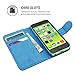 Snugg PU Leather Wallet Case for iPhone 5C - Electric Blue