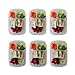 Prefer Green 3-Compartment Bento Lunch Box Containers Multi Color Portion Control Containers with Lids (Improved Tighter) ,Set of 6