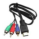 HDMI Male to 3 RCA Video Audio AV Cable Cord Adapter for TV HDTV DVD 1080P- 1.5M